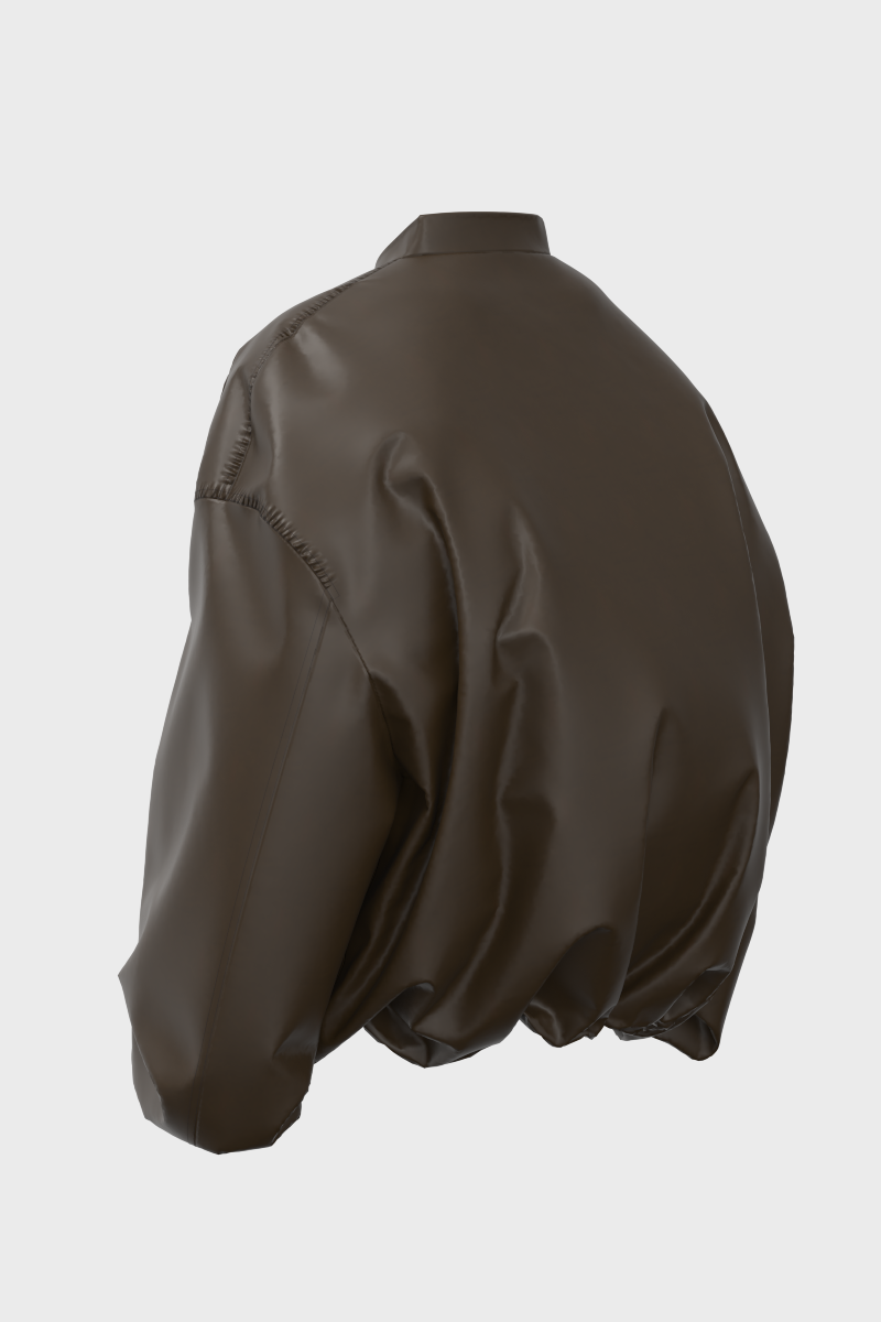 23FW Heat reactive bomber jacket - Olive brown vintage washed