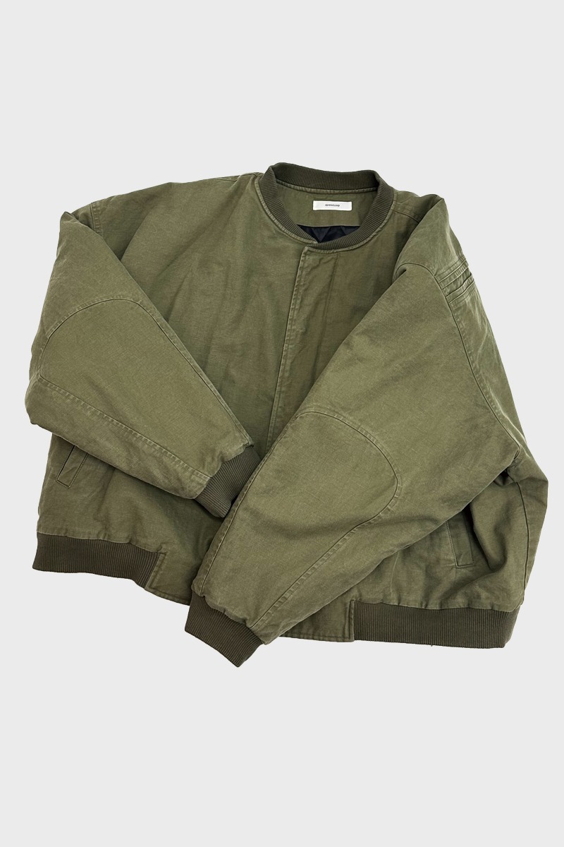 Sulfur dye serge bomber jacket - Vintage khaki